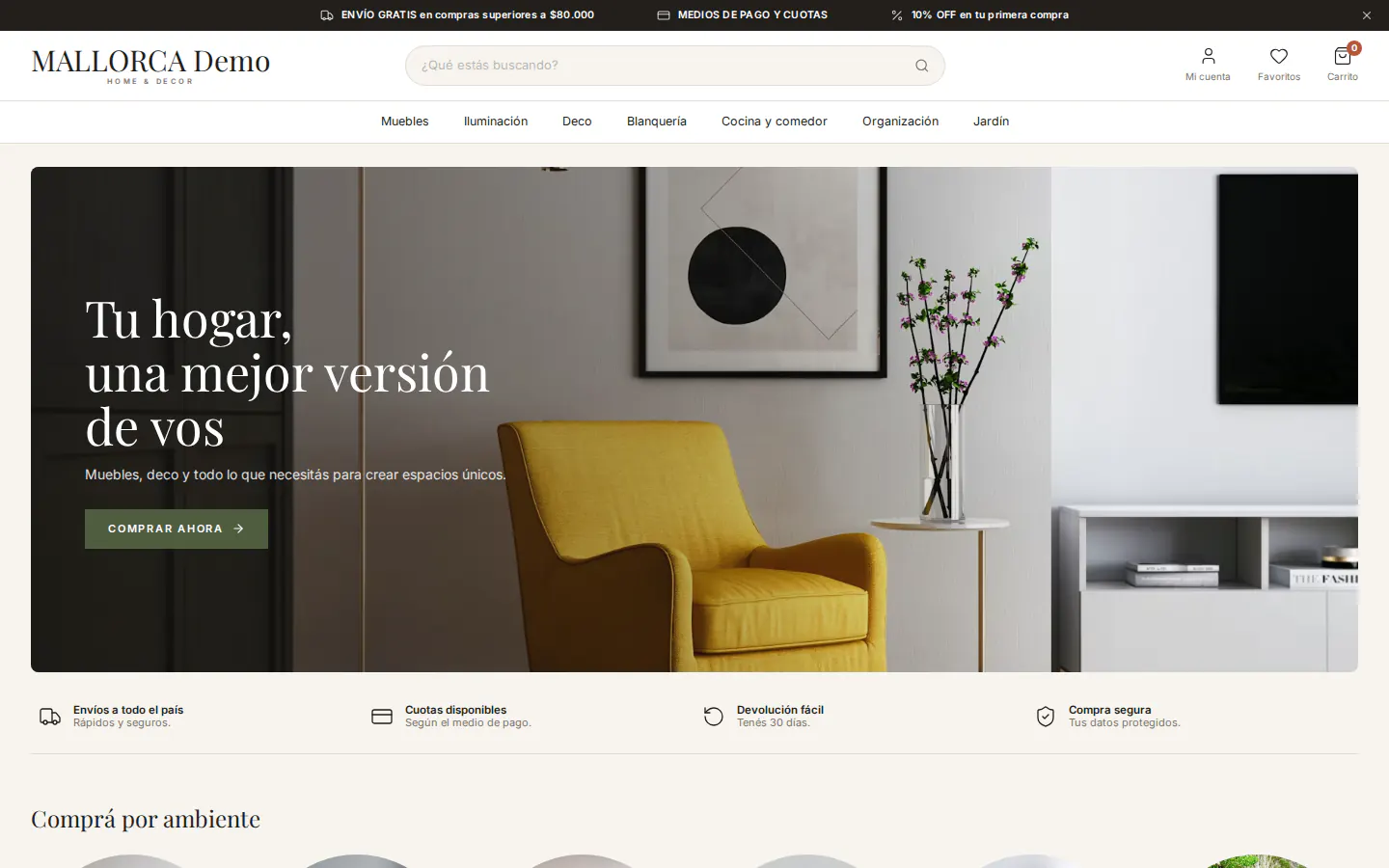 Template MALLORCA — Casa & Decoração