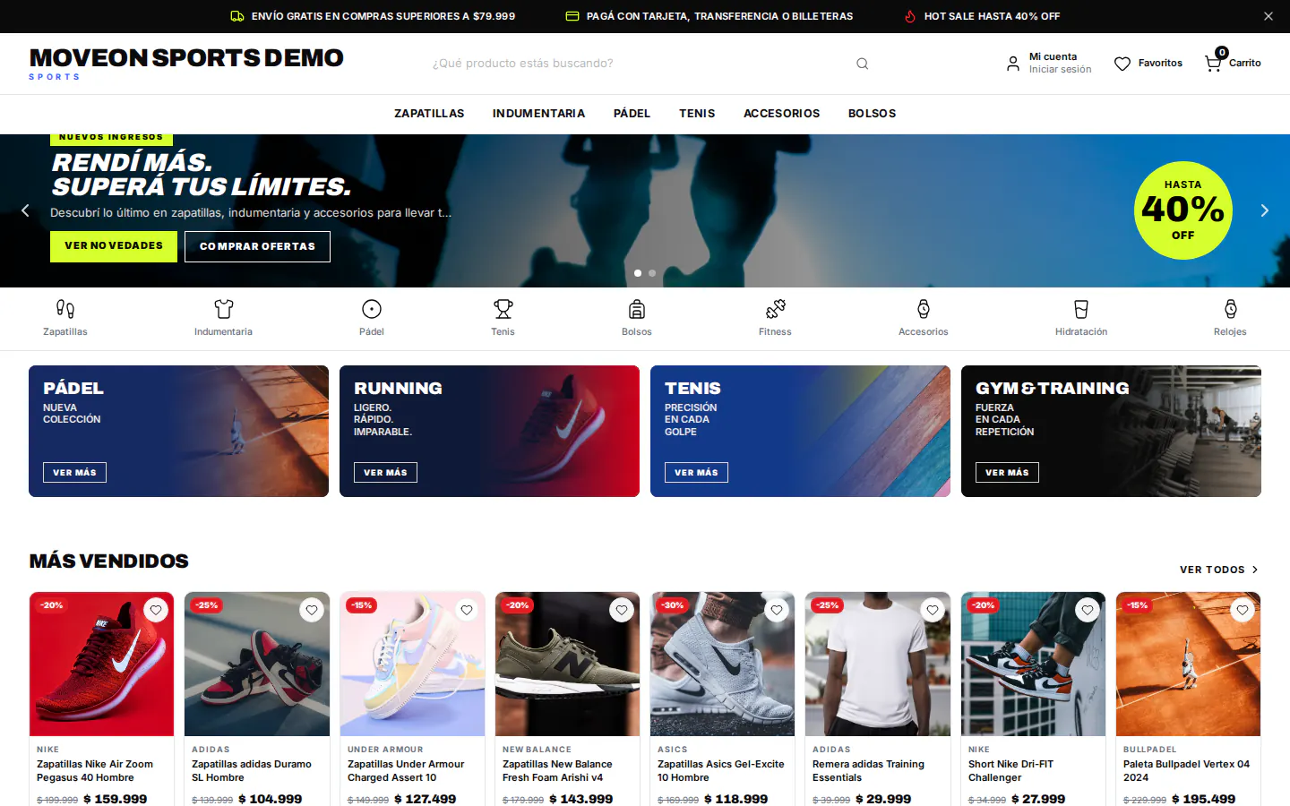 Template MOVEON SPORTS — Esportes