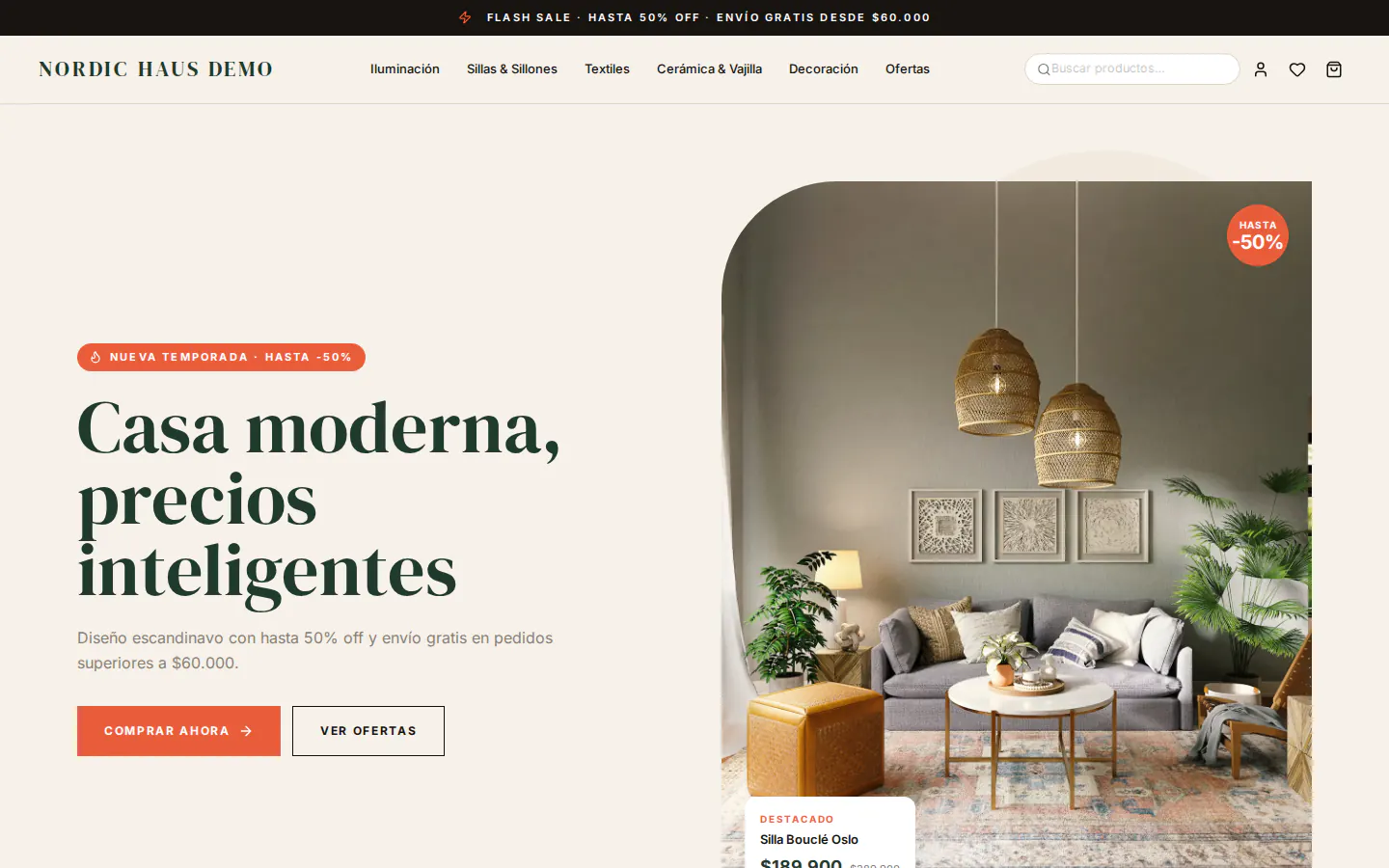 Template NORDIC HAUS — Casa & Decoração