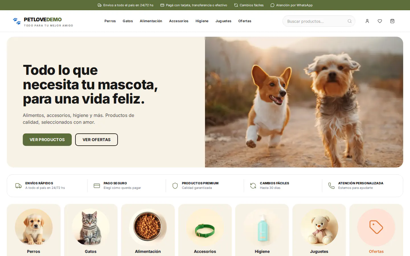 Template PETLOVE — Pets