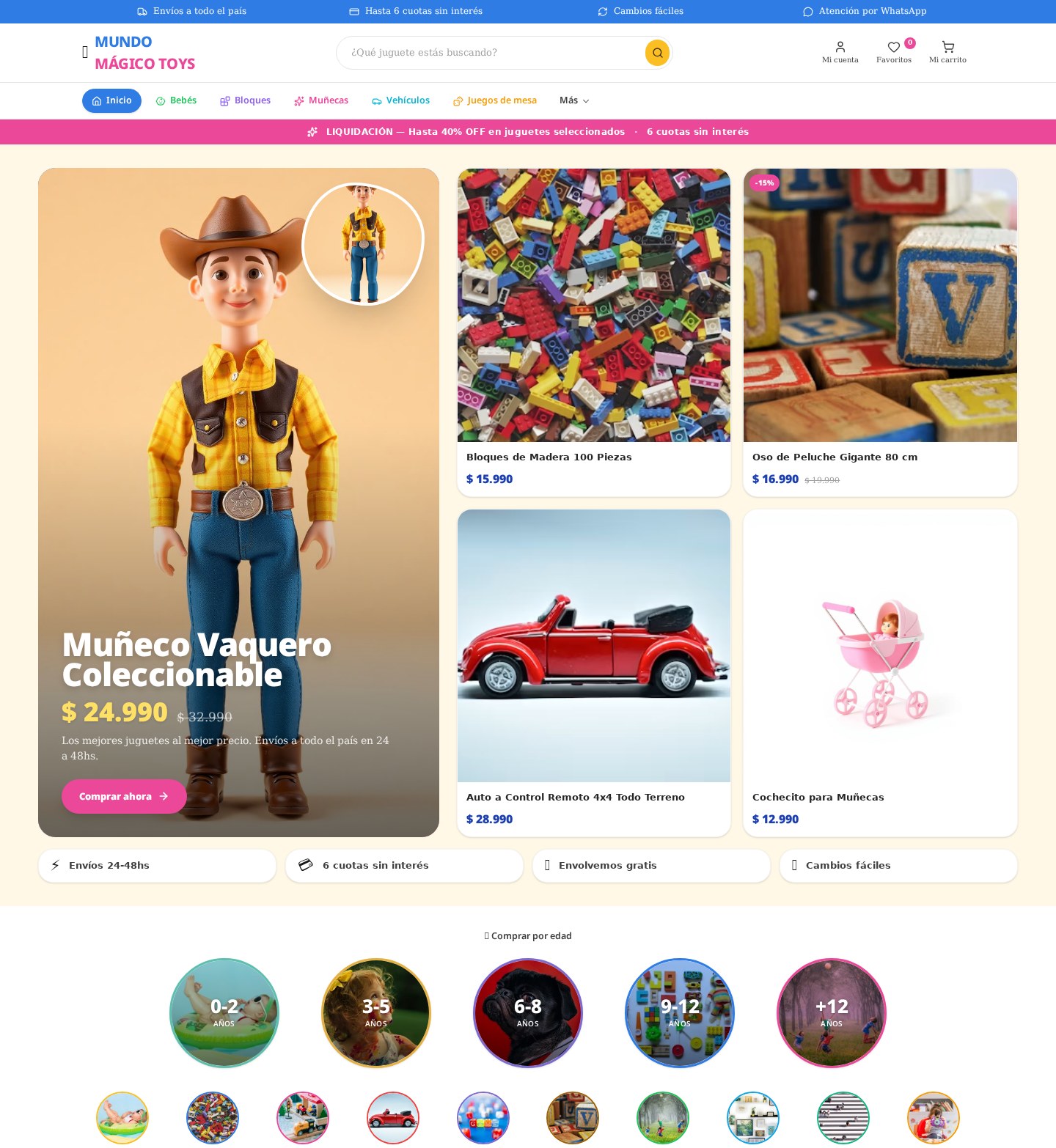 Template MUNDO MÁGICO TOYS — Juguetería