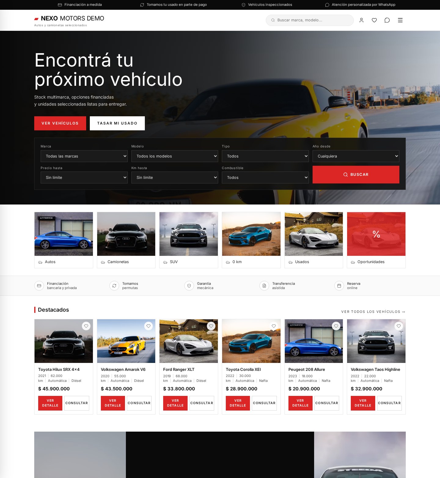 Template NEXO MOTORS — Automóviles