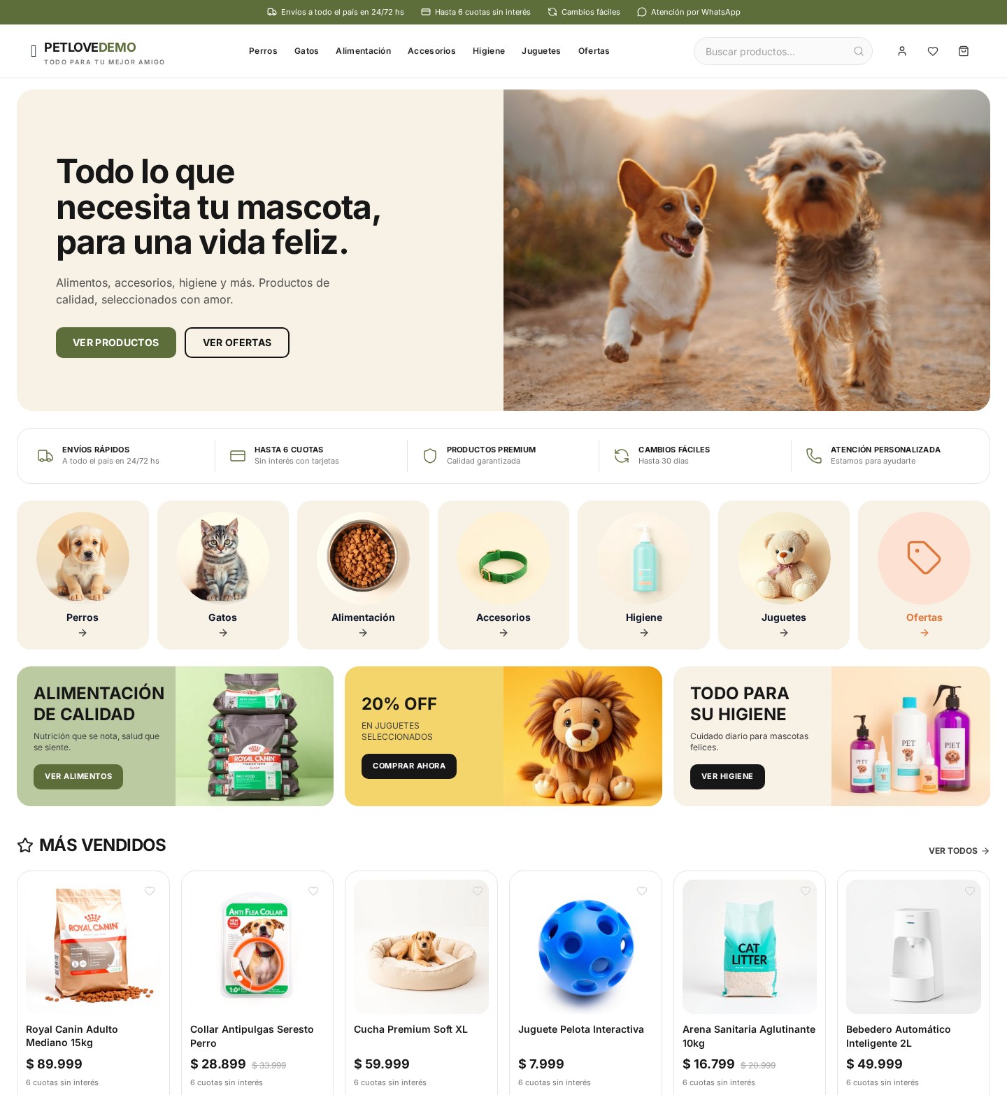 Template PETLOVE — Pets
