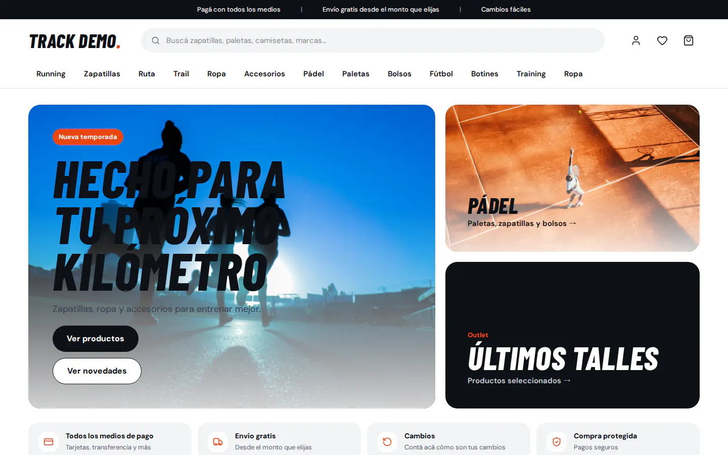 Template TRACK — Esportes